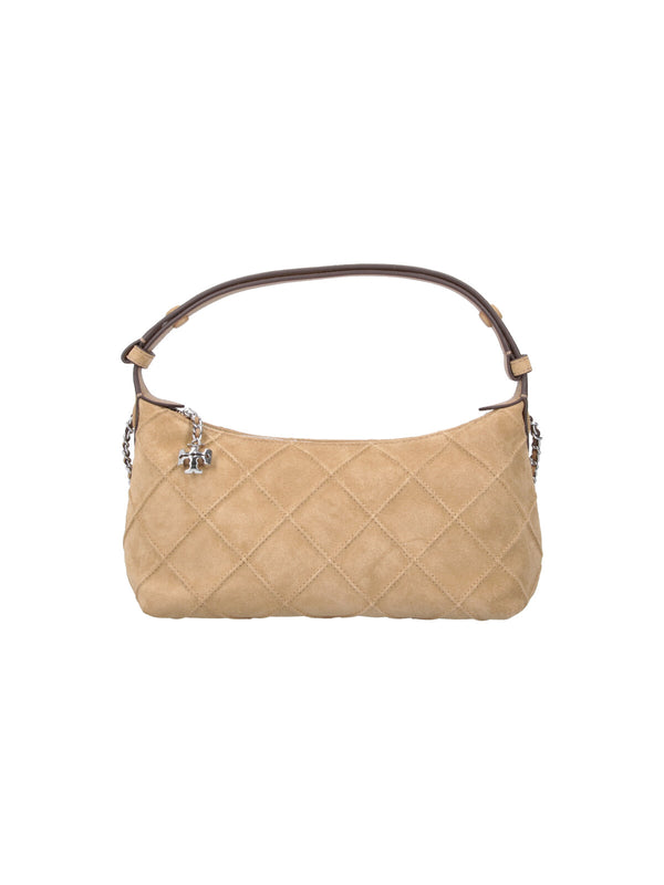Tory Burch 100% Bovine Suede shoulder bag in beige