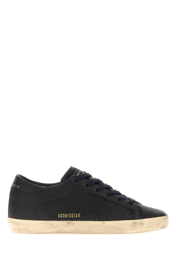 Golden Goose Deluxe Brand Star Exterior: 100% Leather sneaker in black