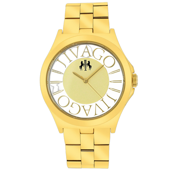 Jivago Stainless steel case and bracelet watch in gold