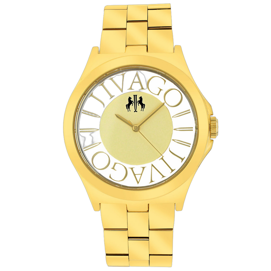 Jivago Stainless steel case and bracelet watch in gold