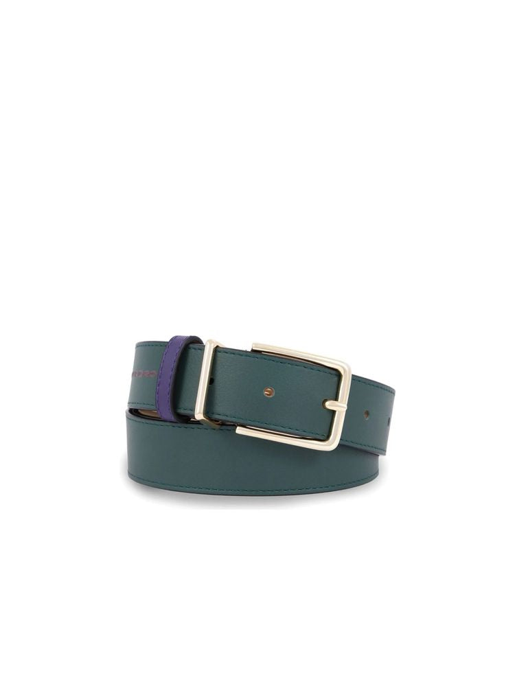 Piquadro 100% Leather belt in green