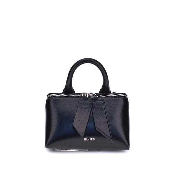 The Attico 100% Calf Leather Bos Taurus shoulder bag in black