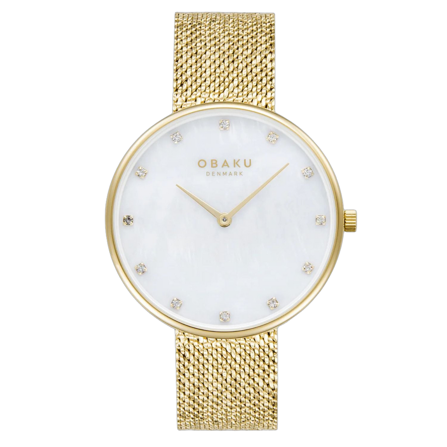 Obaku Stainless steel case watch in gold