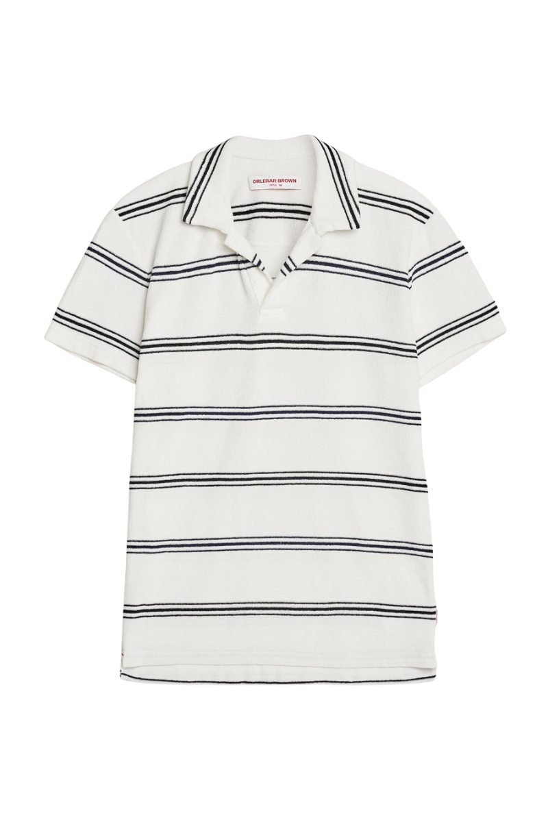 Orlebar Brown 100% Cotton polo in white
