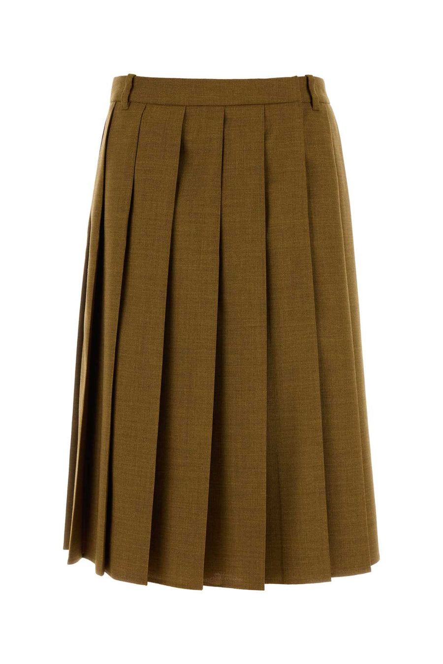 Prada Exterior: 100% Virgin wool. Lining: 100% Cupro skirt in brown