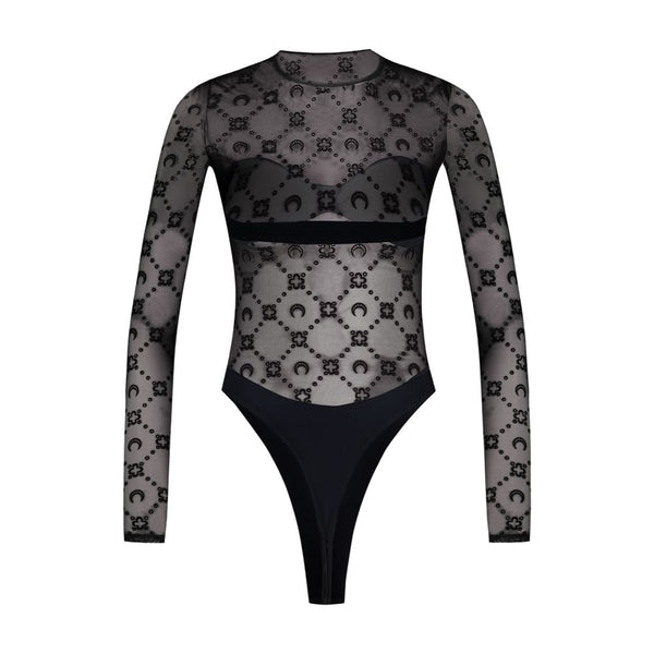 Marine Serre Synthetic bodysuit in black