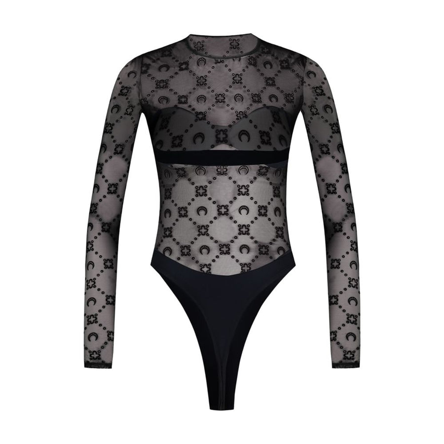 Marine Serre Synthetic bodysuit in black
