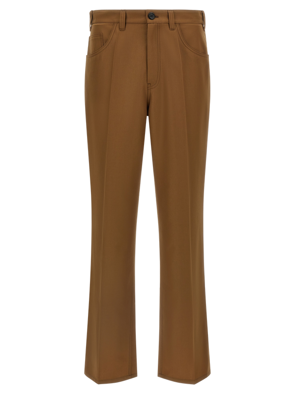 Marni 53% virgin wool trousers in brown