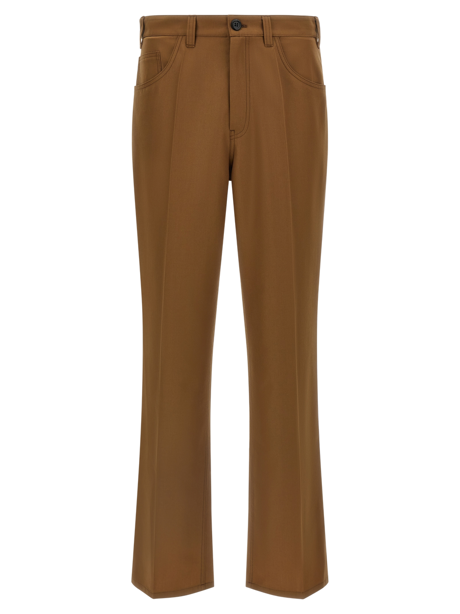 Marni 53% virgin wool trousers in brown