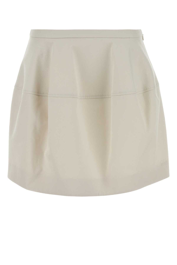 Ivory Cotton Blend Skirt Gonne