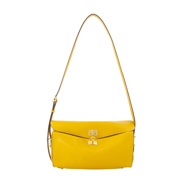 Paris M Shoulder Bag - Balenciaga Leather Yellow Calfskin / Shoulder-hobo-bags