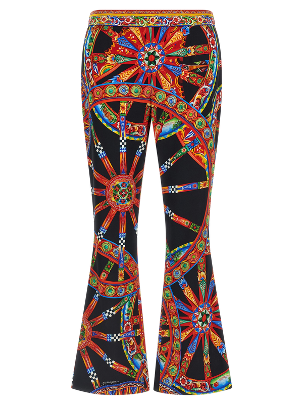 Dolce & Gabbana 89% silk trousers in multicolor