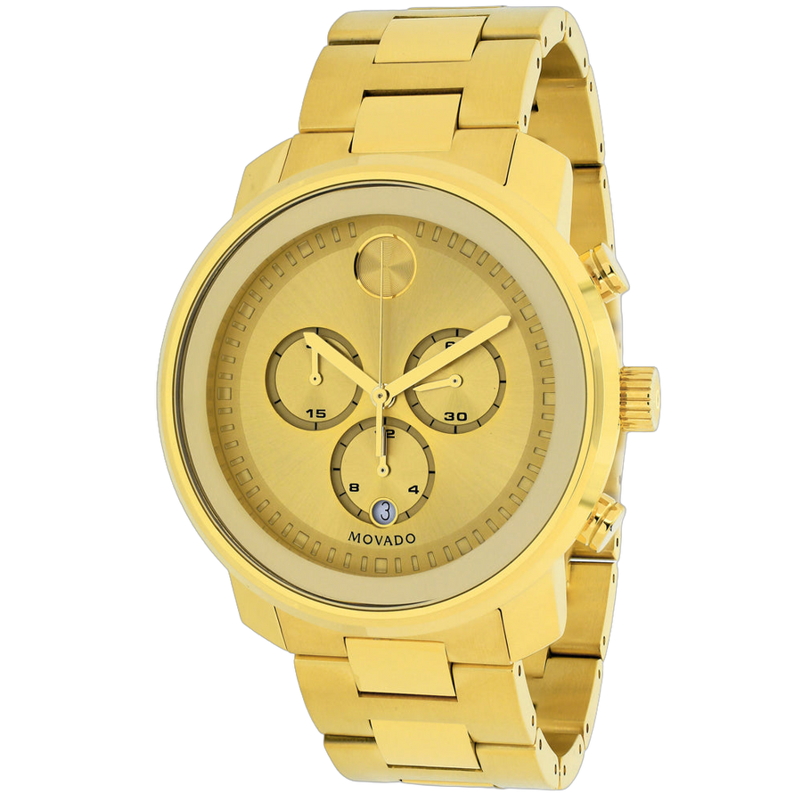 Movado Stainless steel case watch in gold