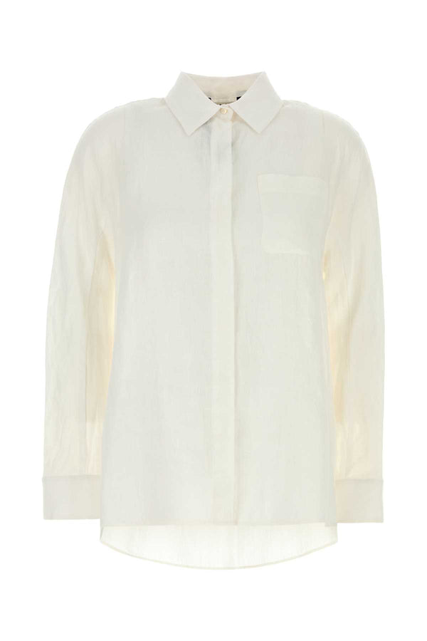 S Maxmara 100% Linen shirt in white