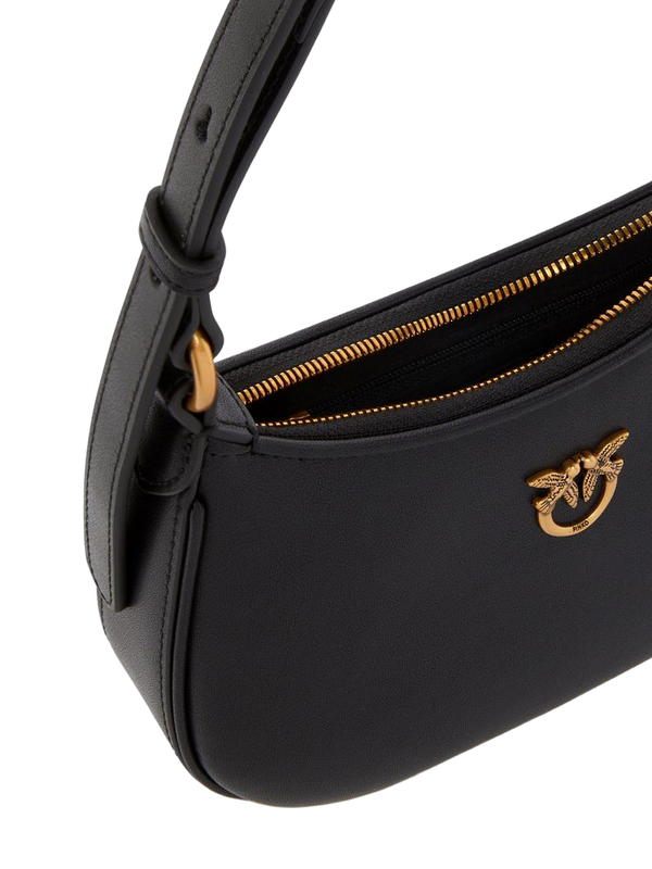 Pinko 92% Calfskin Leather shoulder bag in black