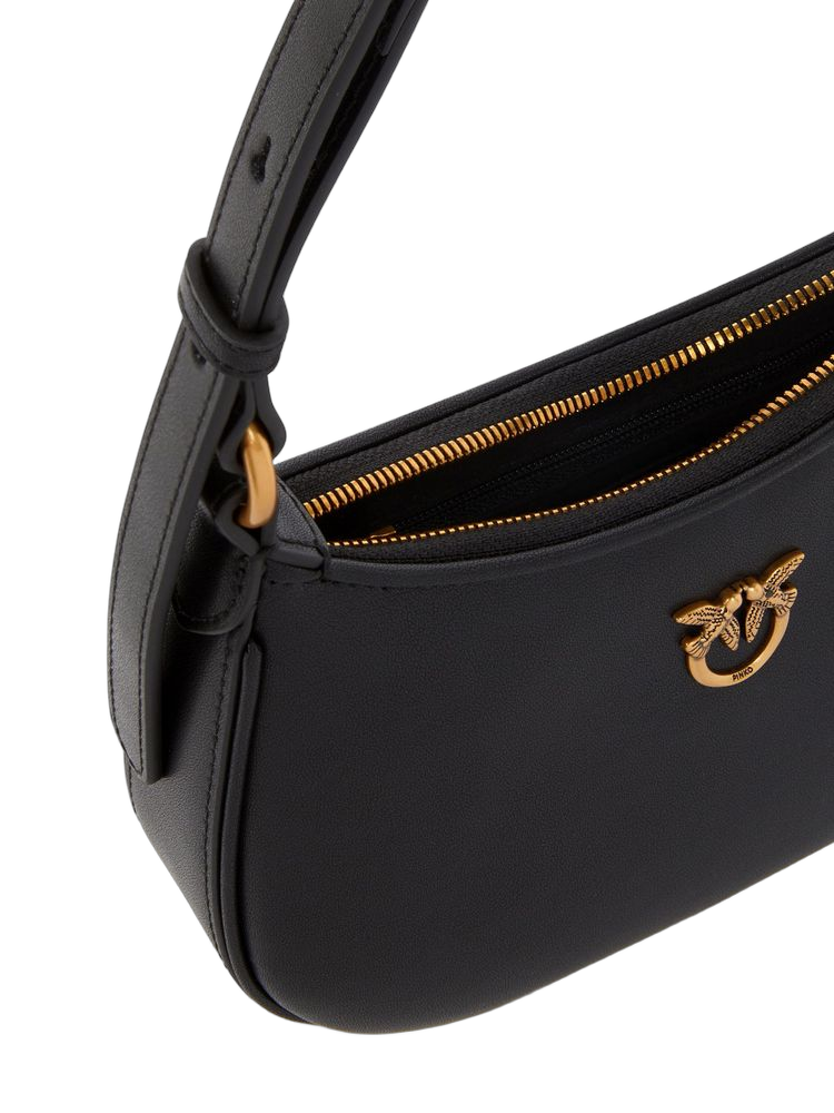 Pinko 92% Calfskin Leather shoulder bag in black