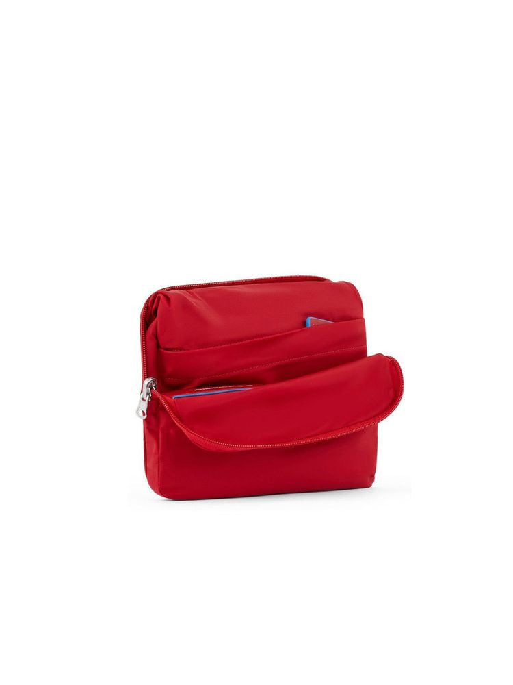 Piquadro 100% Recycled Nylon backpack in red