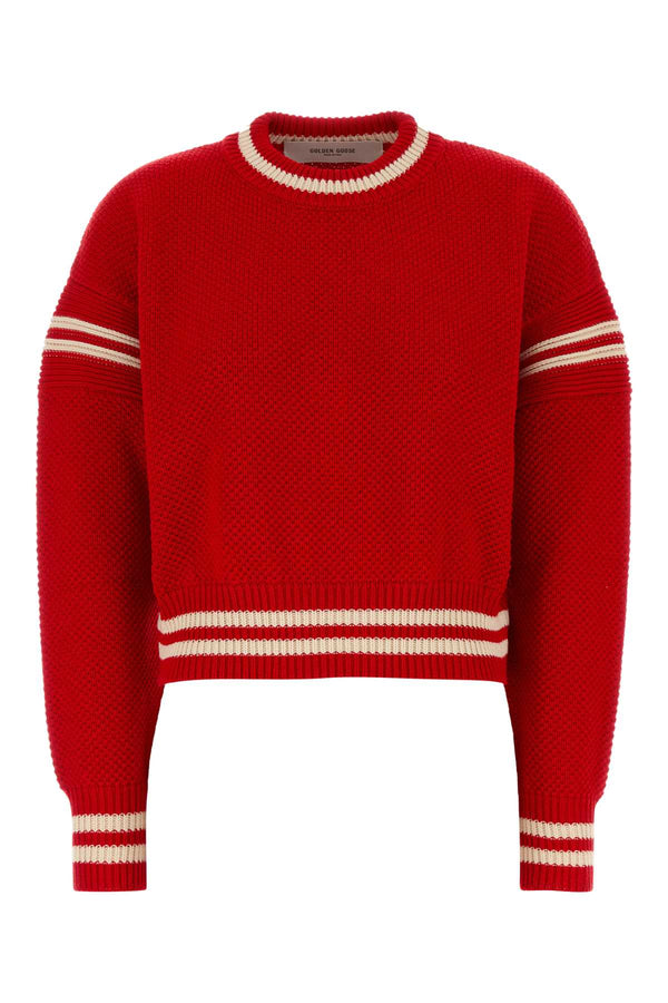 Golden Goose Deluxe Brand Boxy 100% Cotton sweater in red