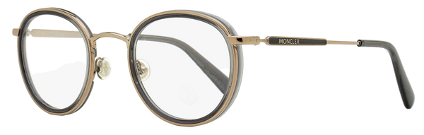 Moncler Oval Eyeglasses Ml5153 001 Bronze-Gray 49mm Bronze/gray Metal/plastic(acetate)