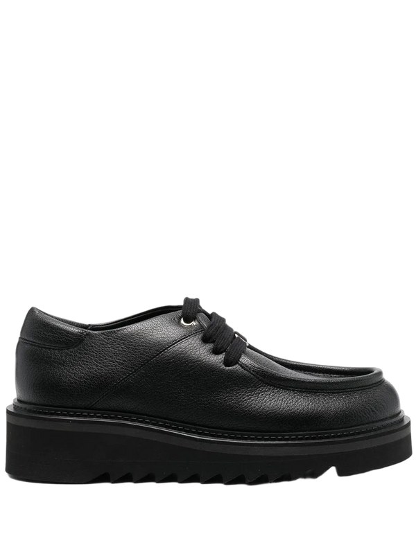 Ferragamo Calf leather oxford flat in black