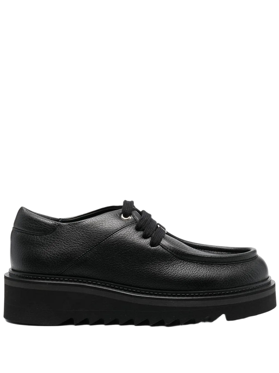 Ferragamo Calf leather oxford flat in black