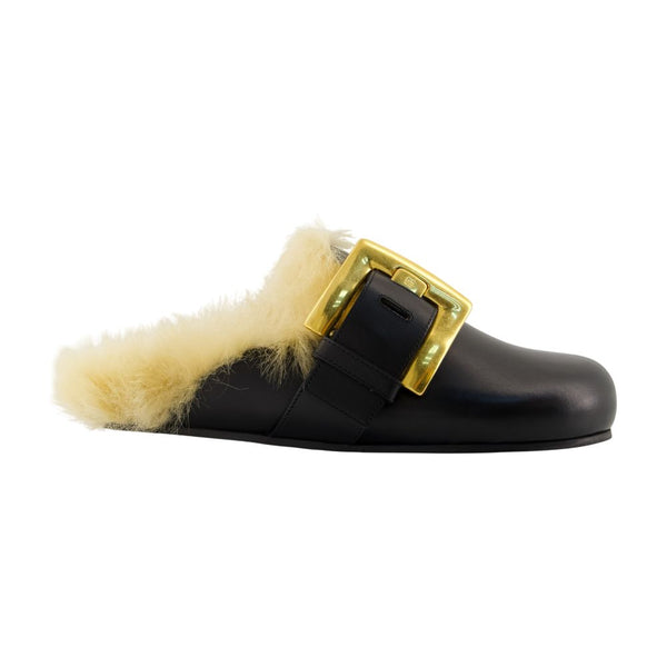 Balmain calfskin slipper in black