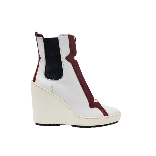 Hogan Leather upper boot in white