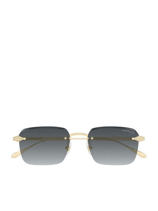 Montblanc MB0456S Metal frame sunglasses in gold