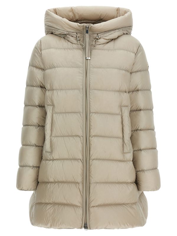 Beige Polyamide Full-Length Jacket Clothing