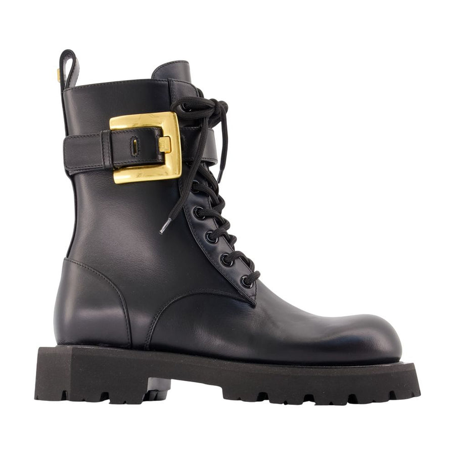 Balmain calfskin ankle boot in black
