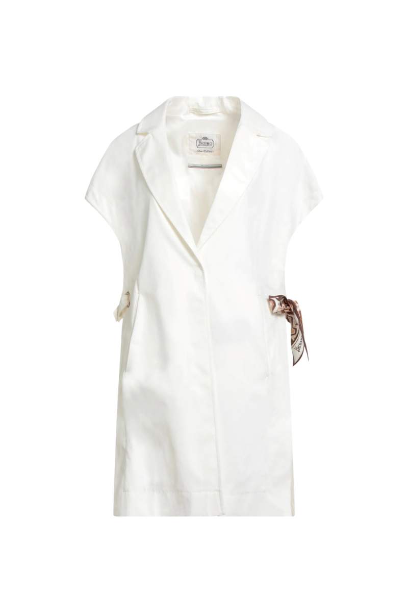 Herno 100% cotton vest in white