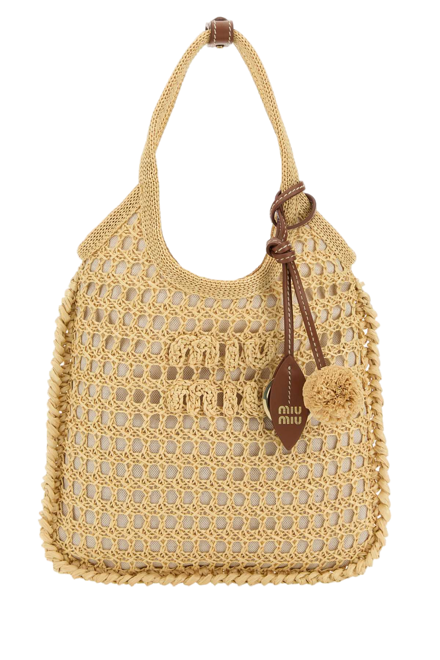 Biege Crochet Ivy Handbag Naturale Borse A Mano