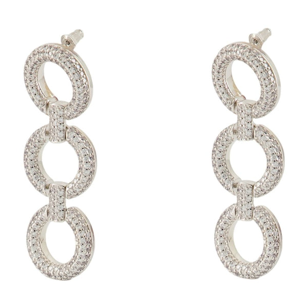 Self-Portrait Crystals earrings in silver