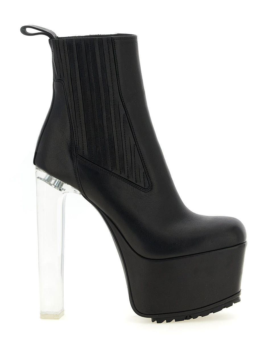 Black Calfskin Ankle Boots