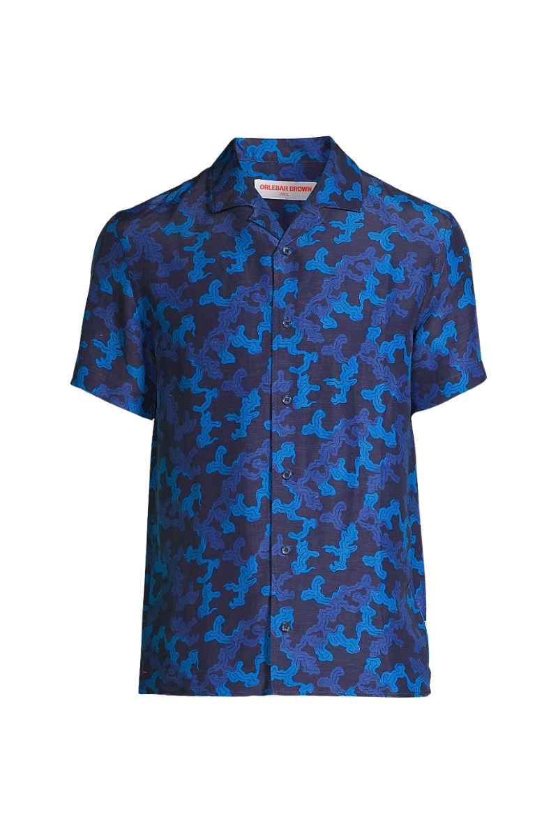 Orlebar Brown 80% Viscose shirt in blue