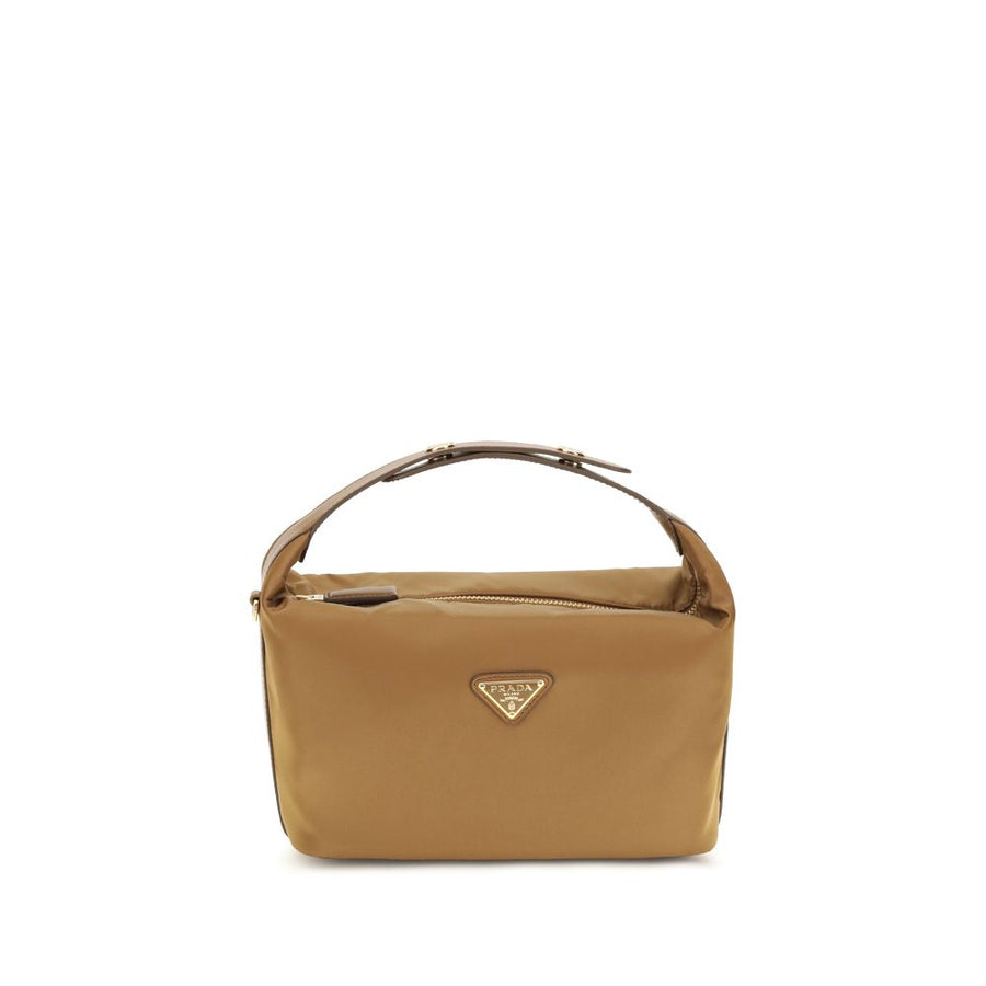Prada 100% Recycled Polyamide shoulder bag in beige
