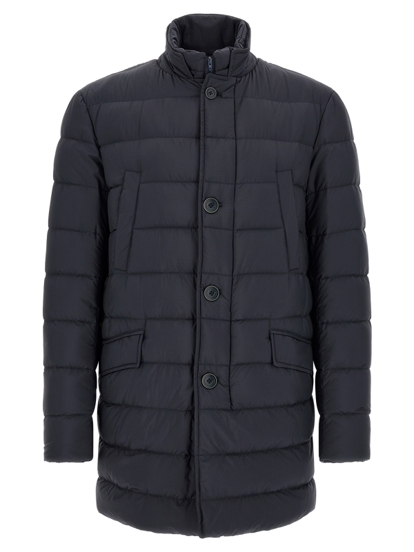 Blue Polyamide Coat Clothing
