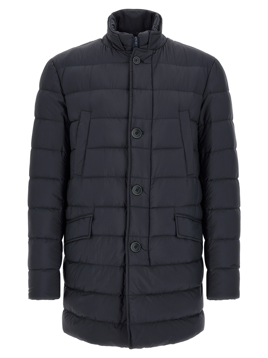 Blue Polyamide Coat Clothing