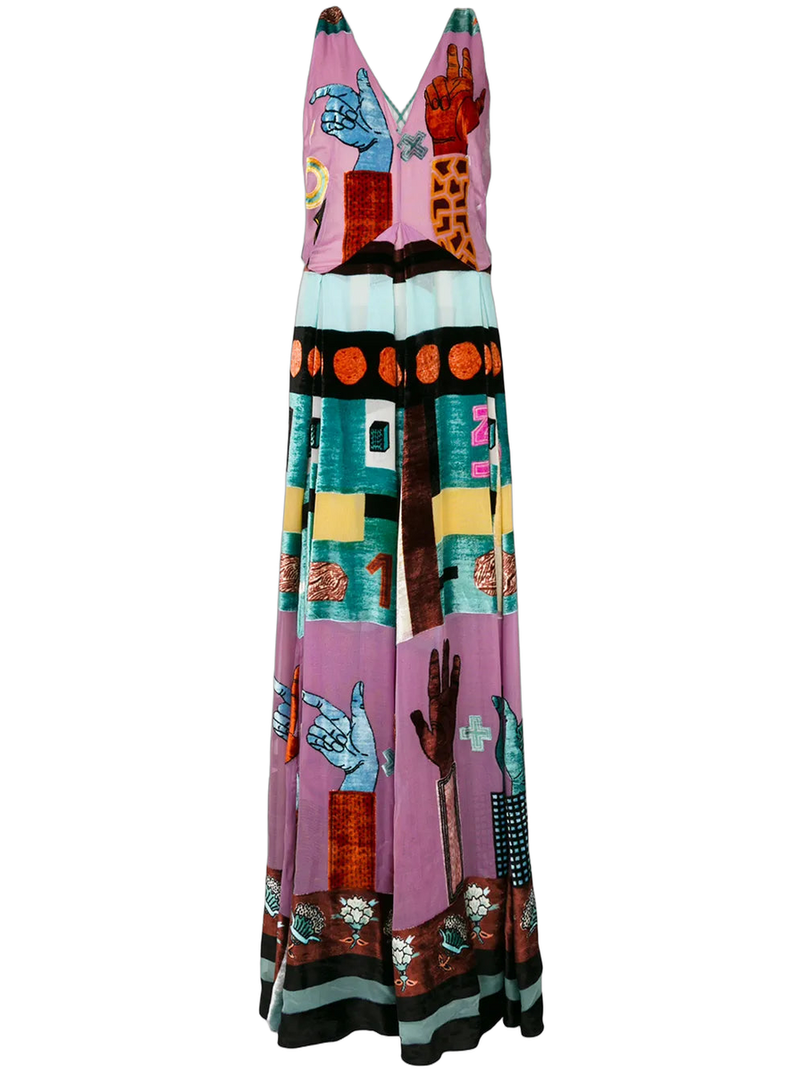 Valentino Stretch silk gown in pink