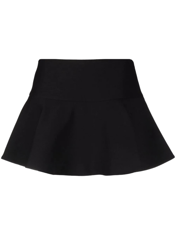 Valentino stretch virgin wool-silk blend mini skirt in black