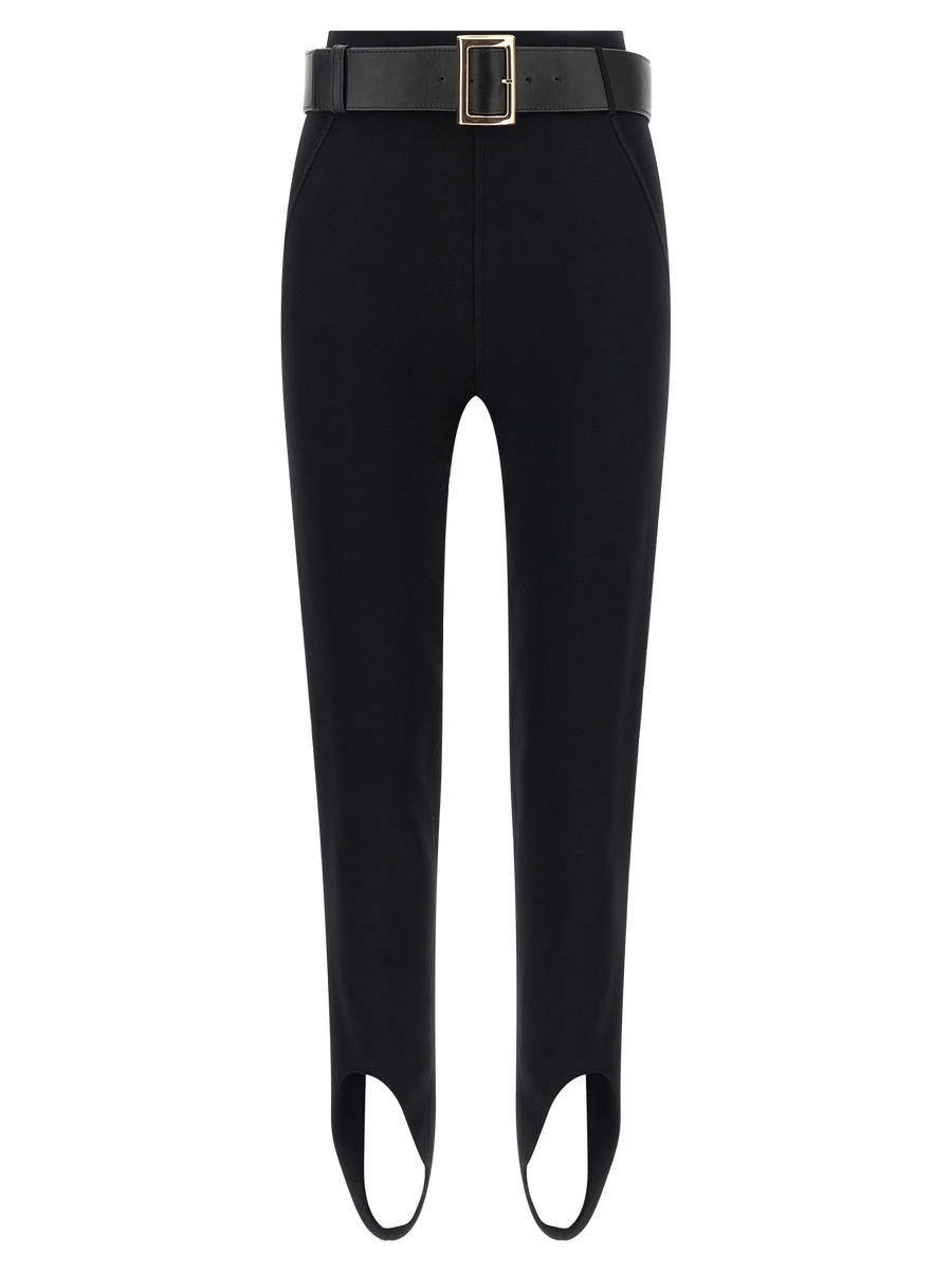 Black Viscose Leggings Clothing