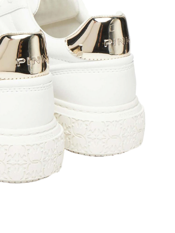 Pinko 54% Bos Taurus (Cow) sneaker in white
