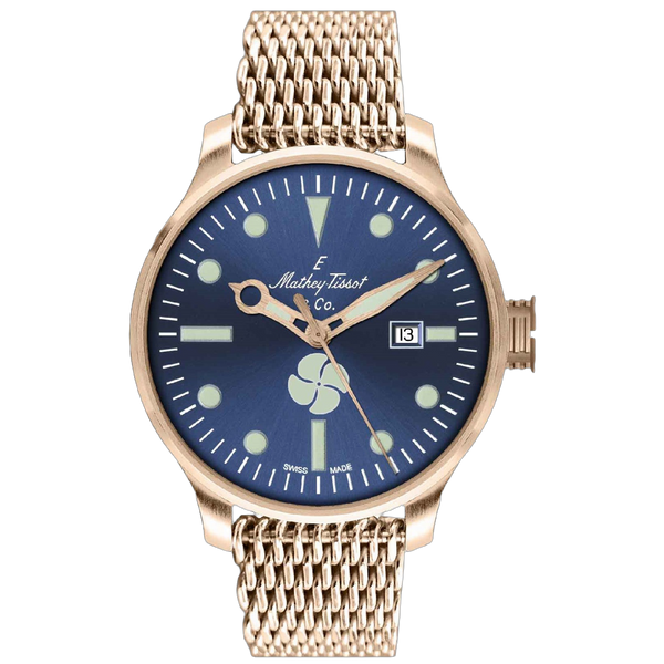 Mathey Tissot Stainless steel watch in blue