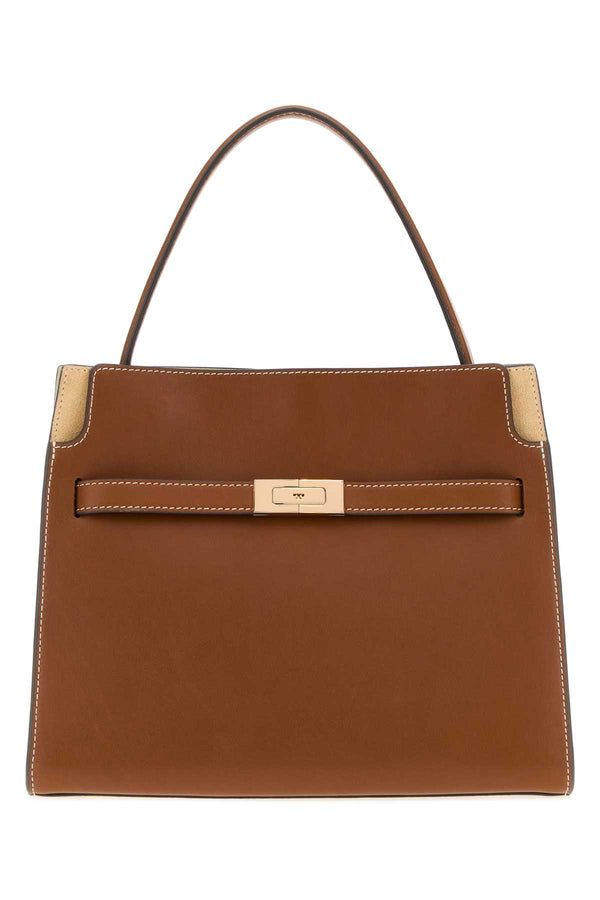 Camel Leather Small Lee Handbag Agedtan Borse A Mano