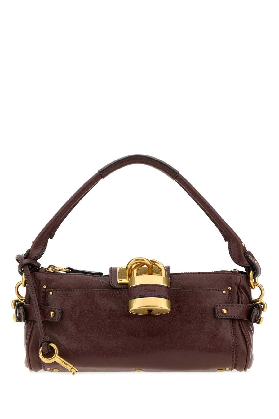 Chloé Exterior: 100% Bovine leather; Lining: 100% Fabric; Finishing: Antiqued golden metal shoulder bag in brown