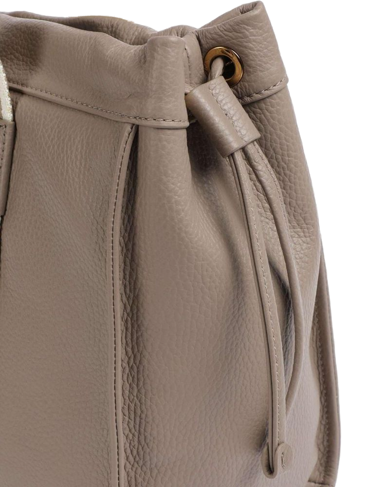 Coccinelle Cow leather tote bag in taupe