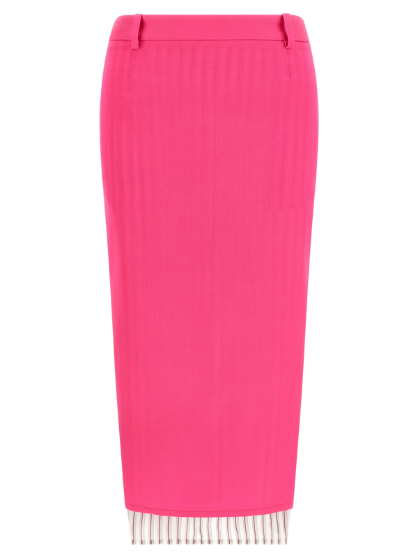 The Attico 100% Virgin Wool skirt in pink
