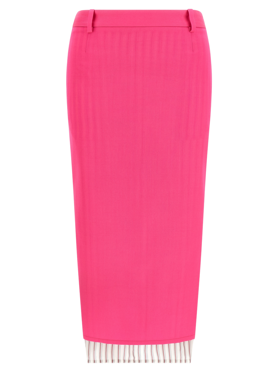 The Attico 100% Virgin Wool skirt in pink