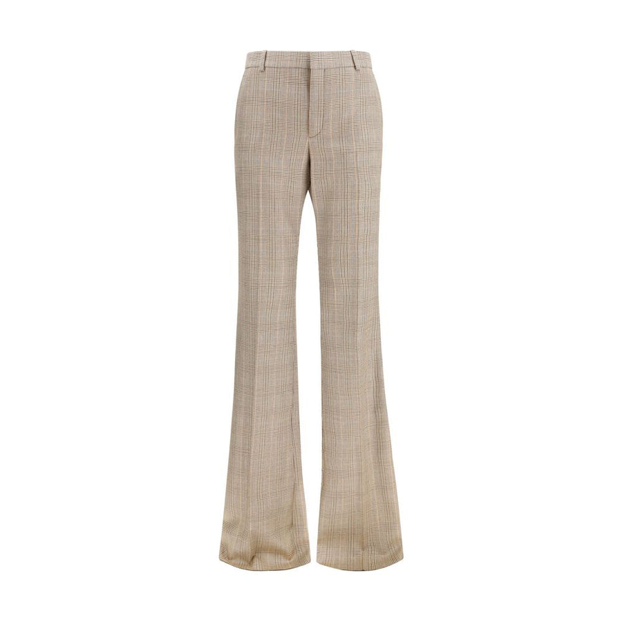 Beige Wool Oves Aries Flared Pants