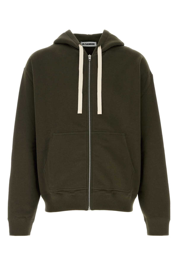 Olive Green Cotton Sweatshirt 312 Exterior: Felpe
